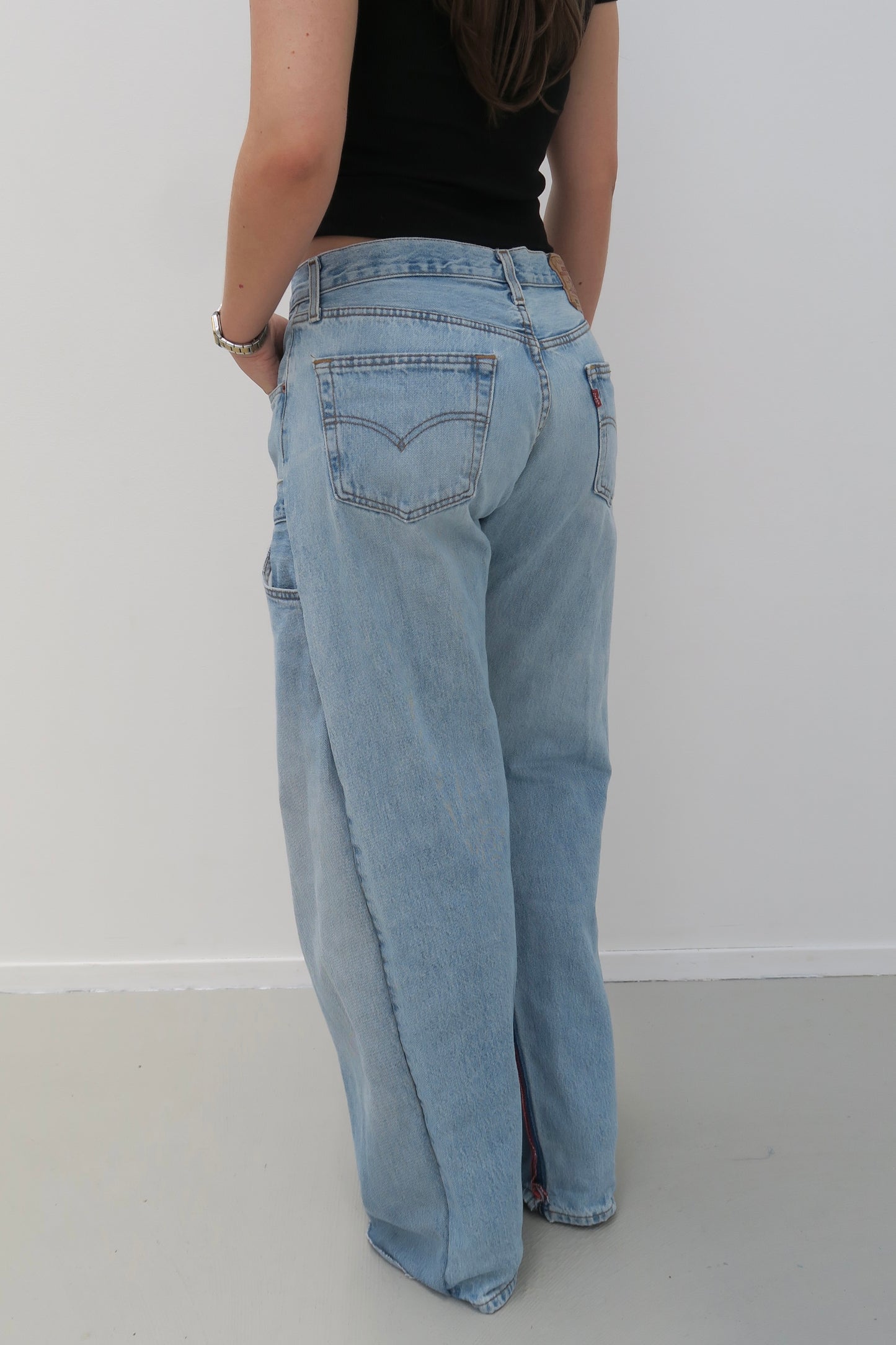double denim - reworked jeans