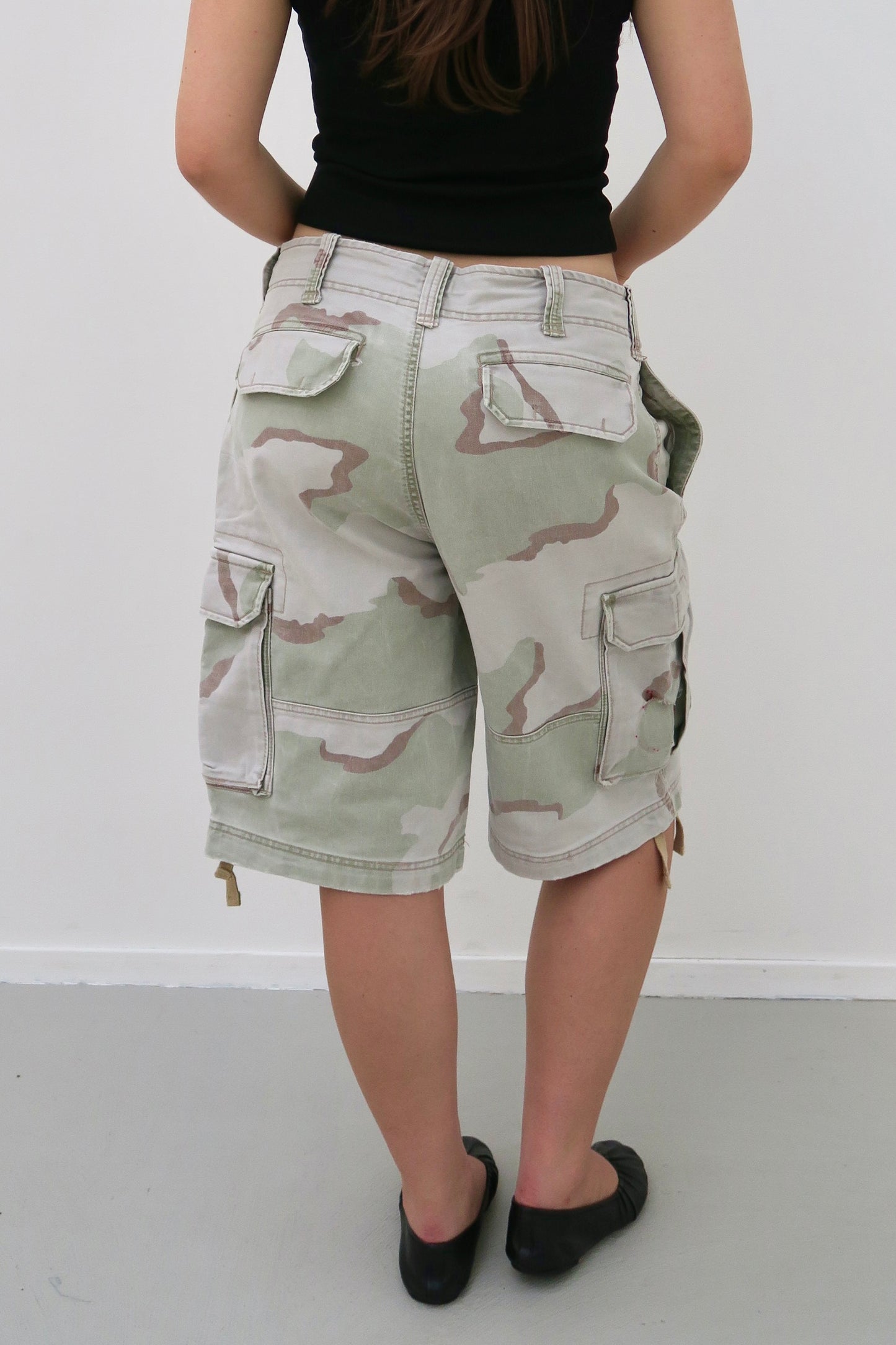 vintage camo jorts