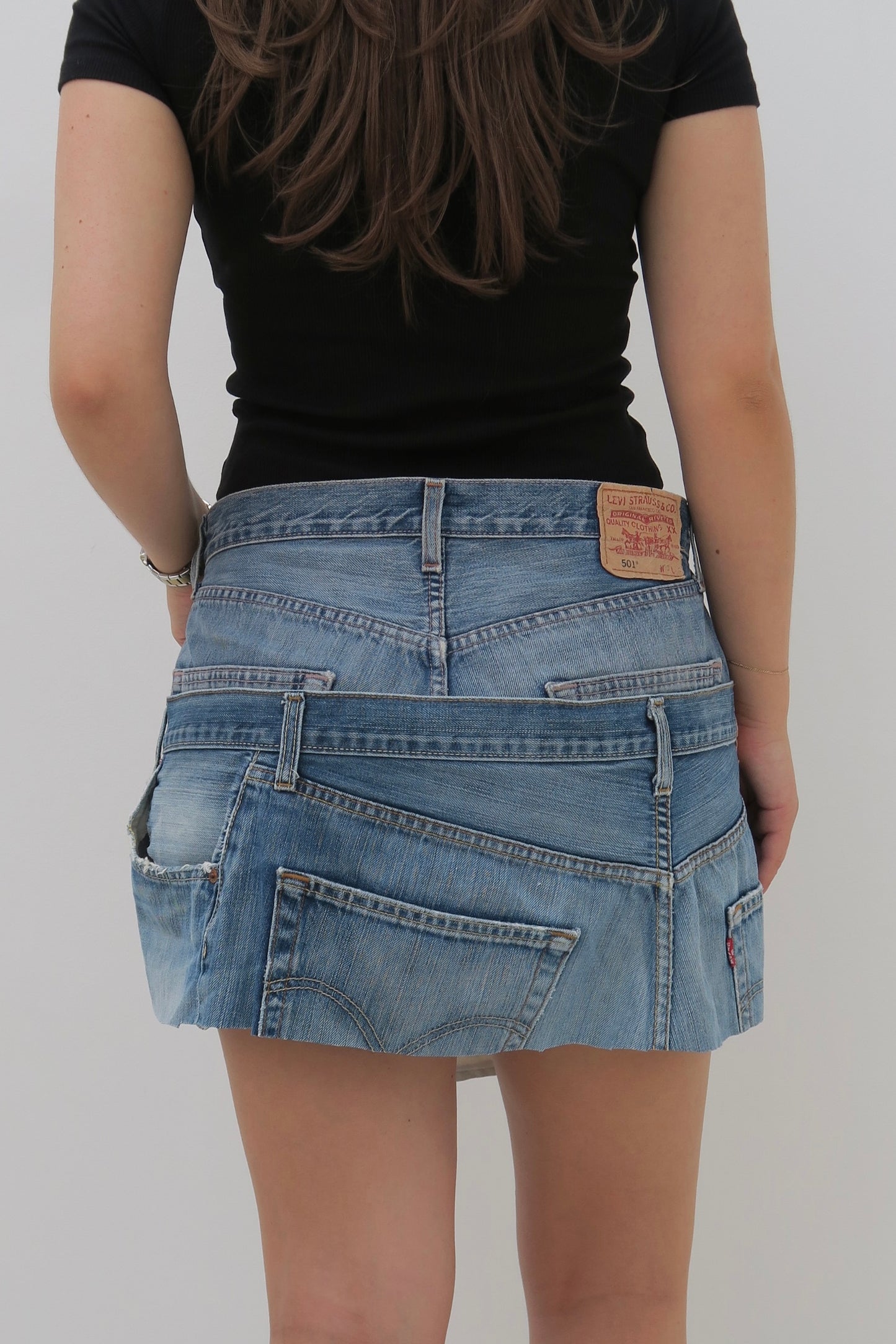 double up - reworked skirt