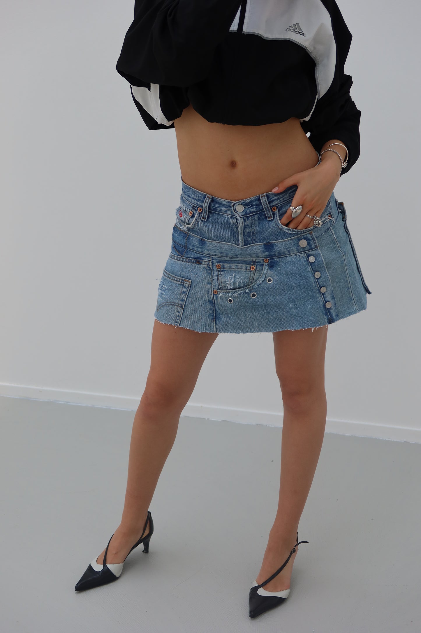 double up - reworked skirt