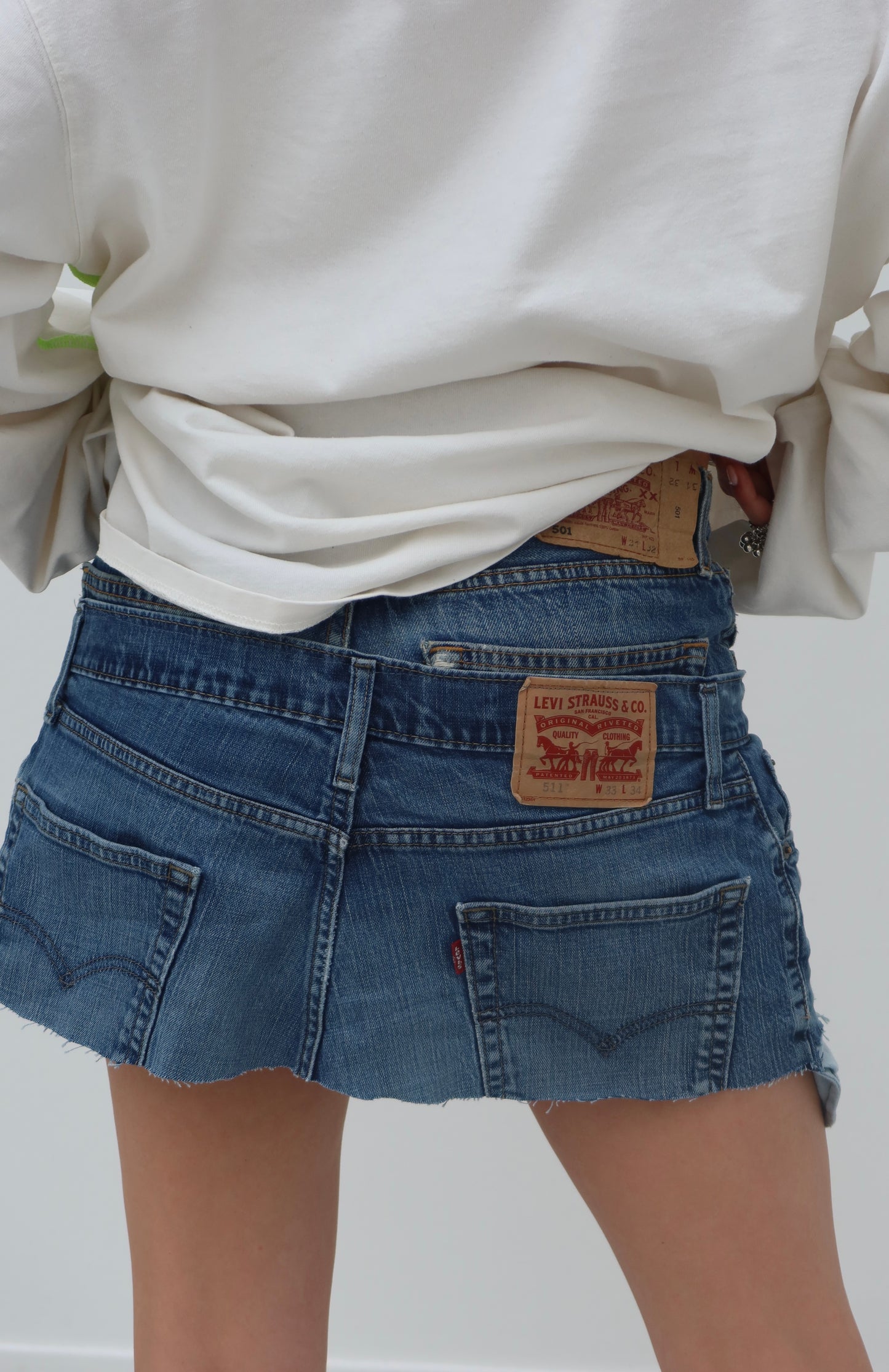 double up - reworked skirt
