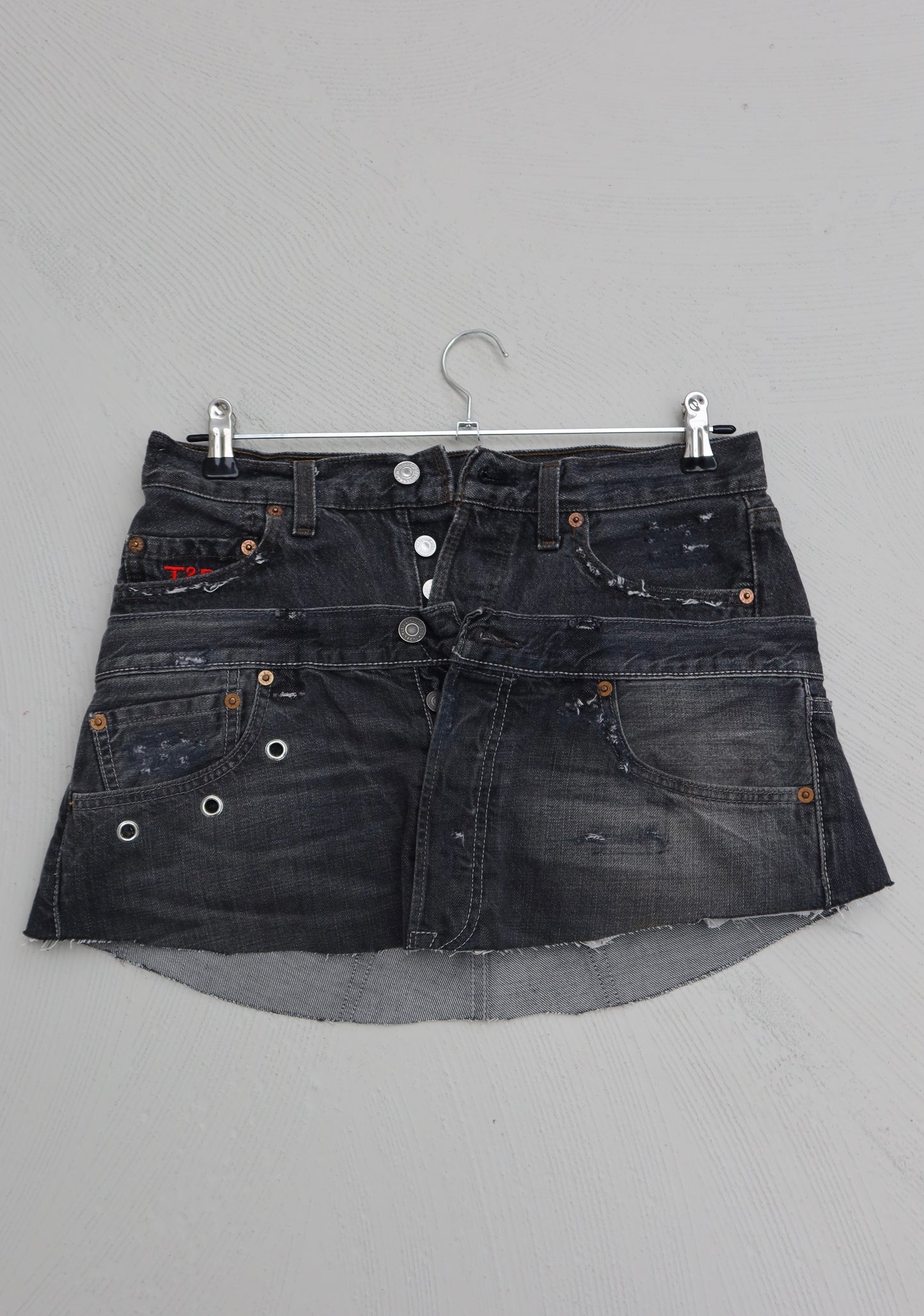double up- reworked skirt
