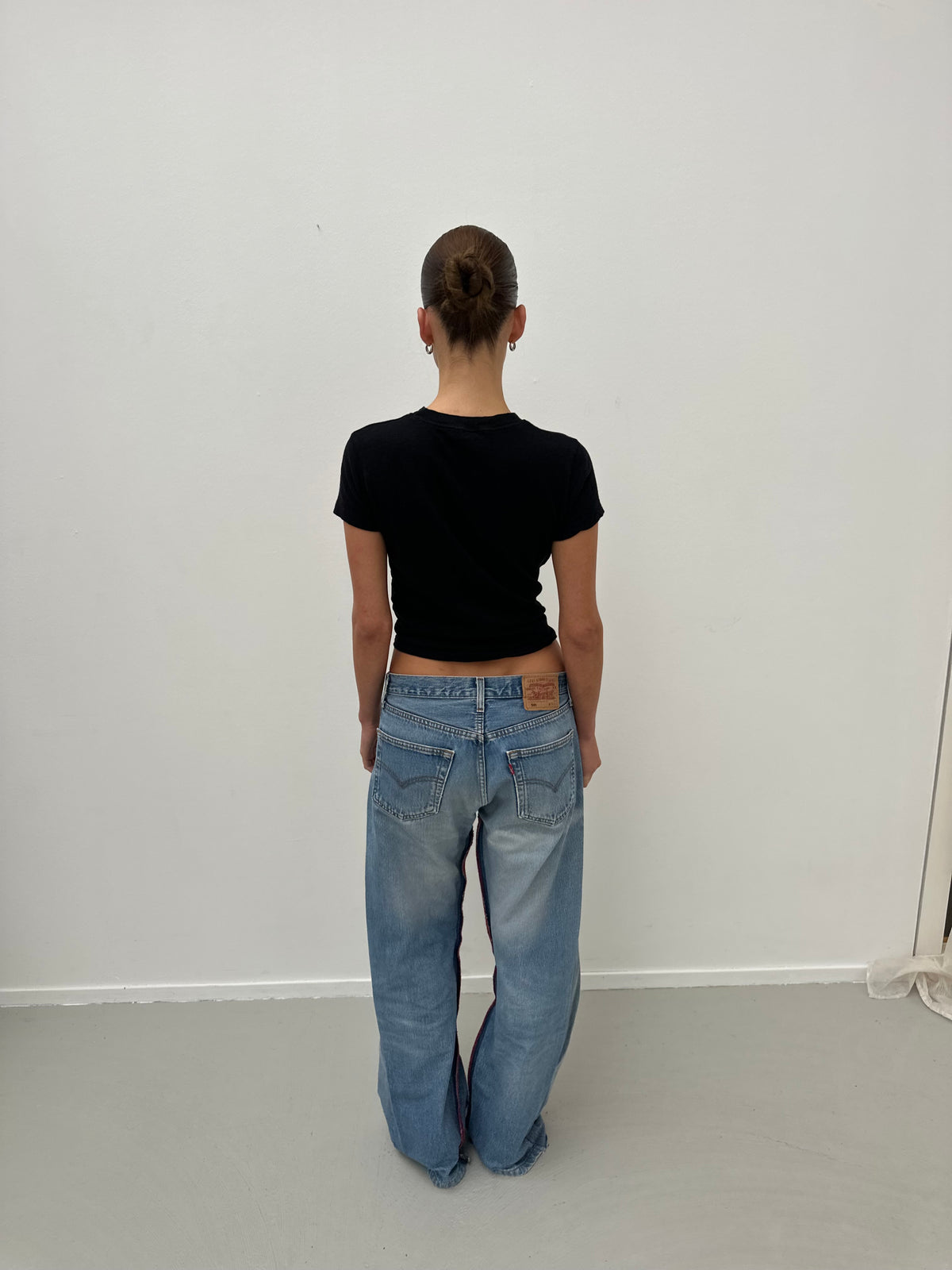 double denim- reworked jeans