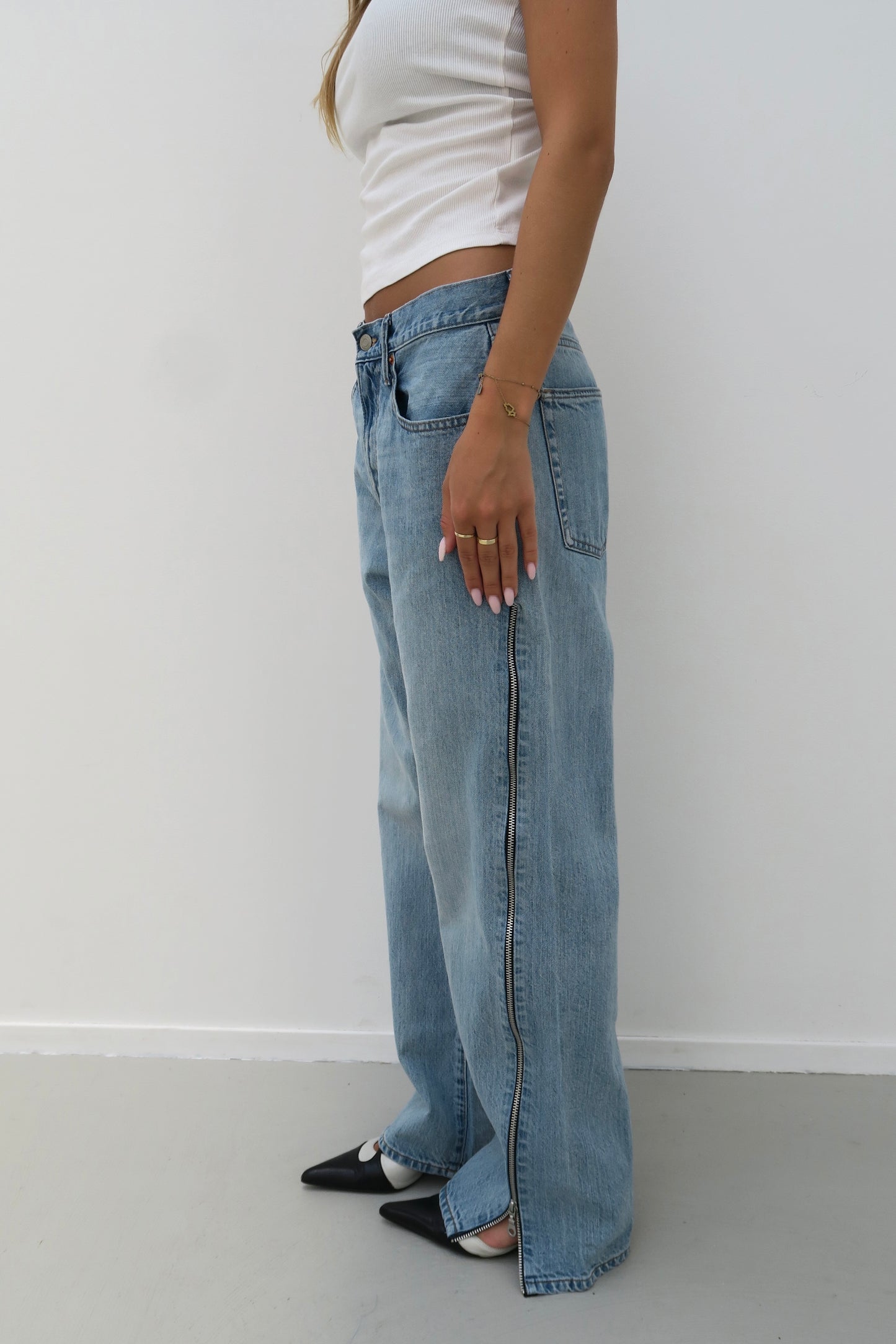zip seam - reworked GAP jeans