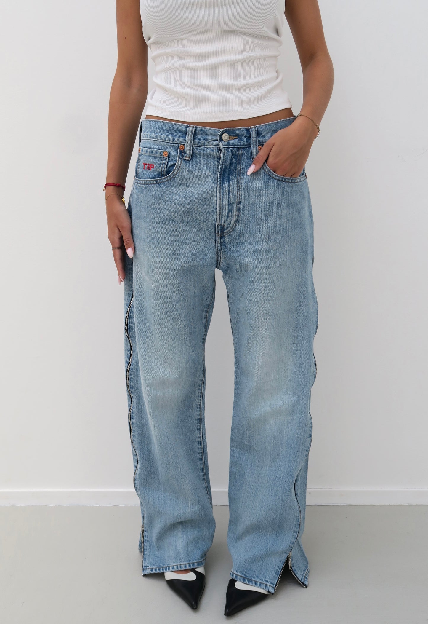 zip seam - reworked GAP jeans