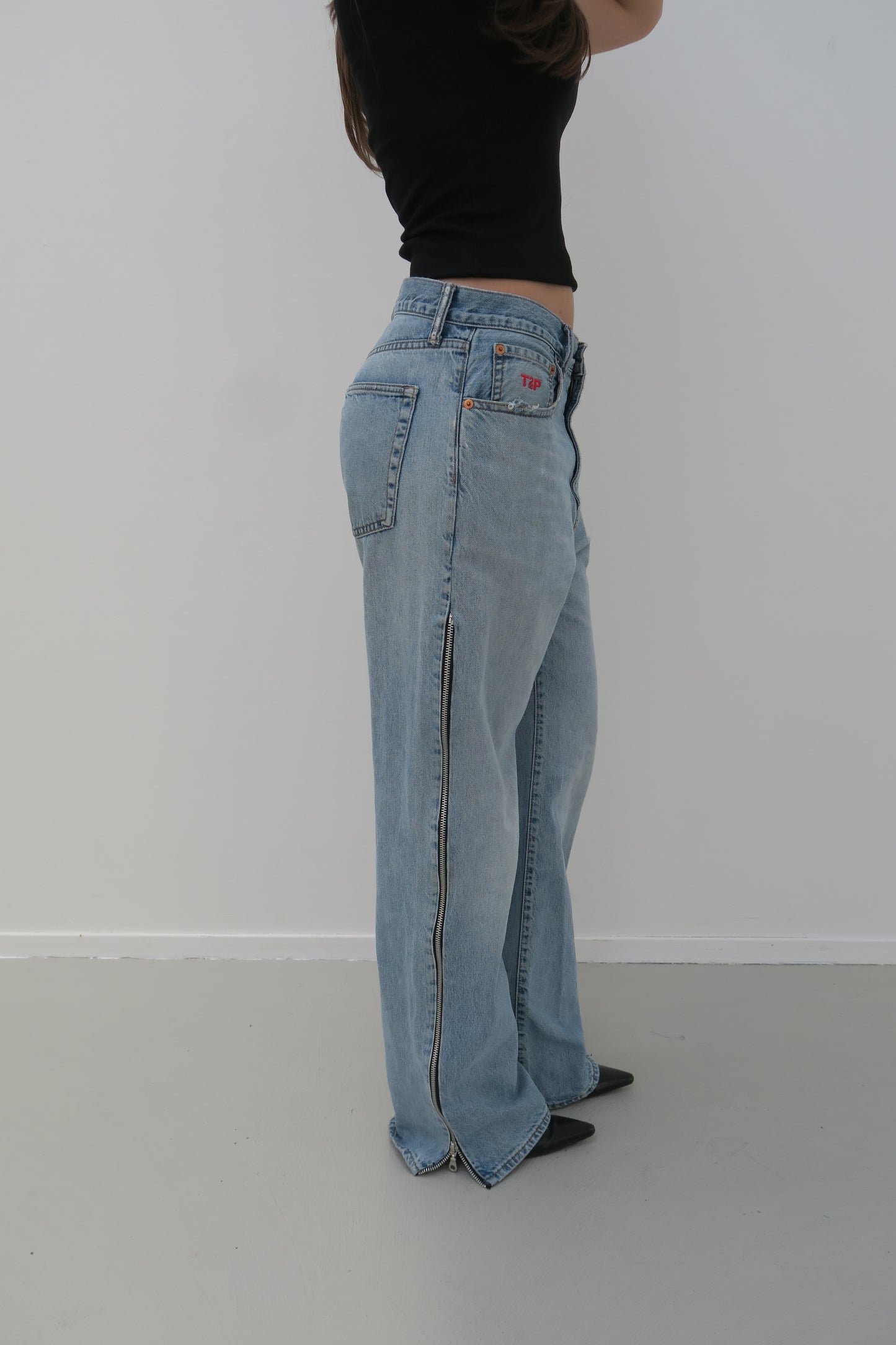 zip seam - reworked GAP jeans