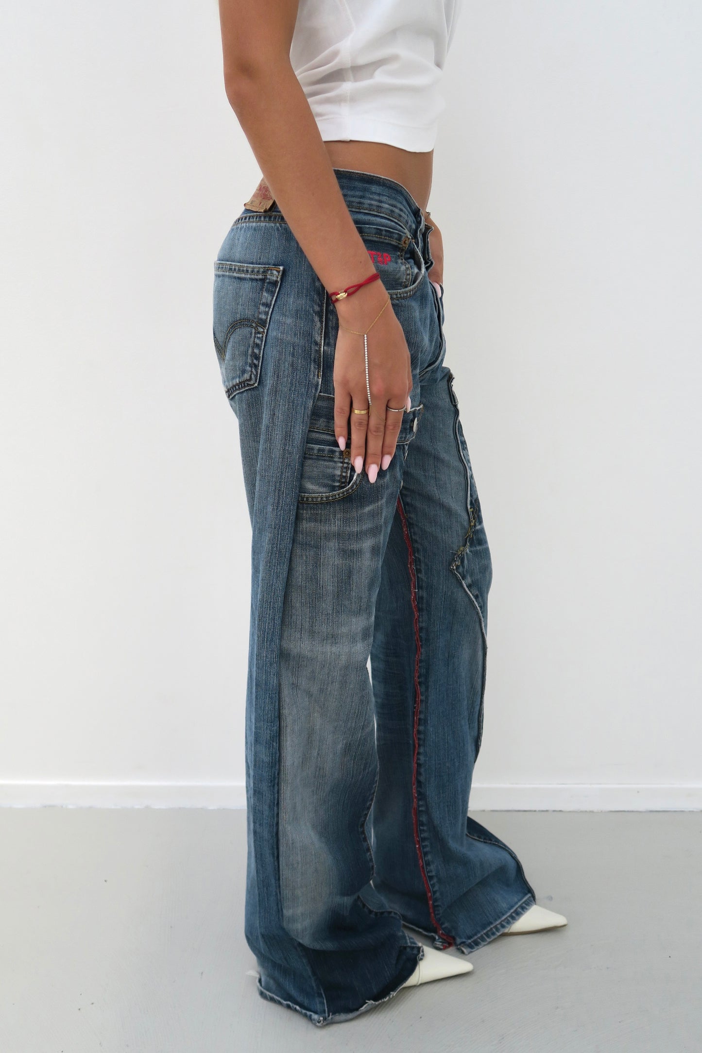 double denim - reworked jeans