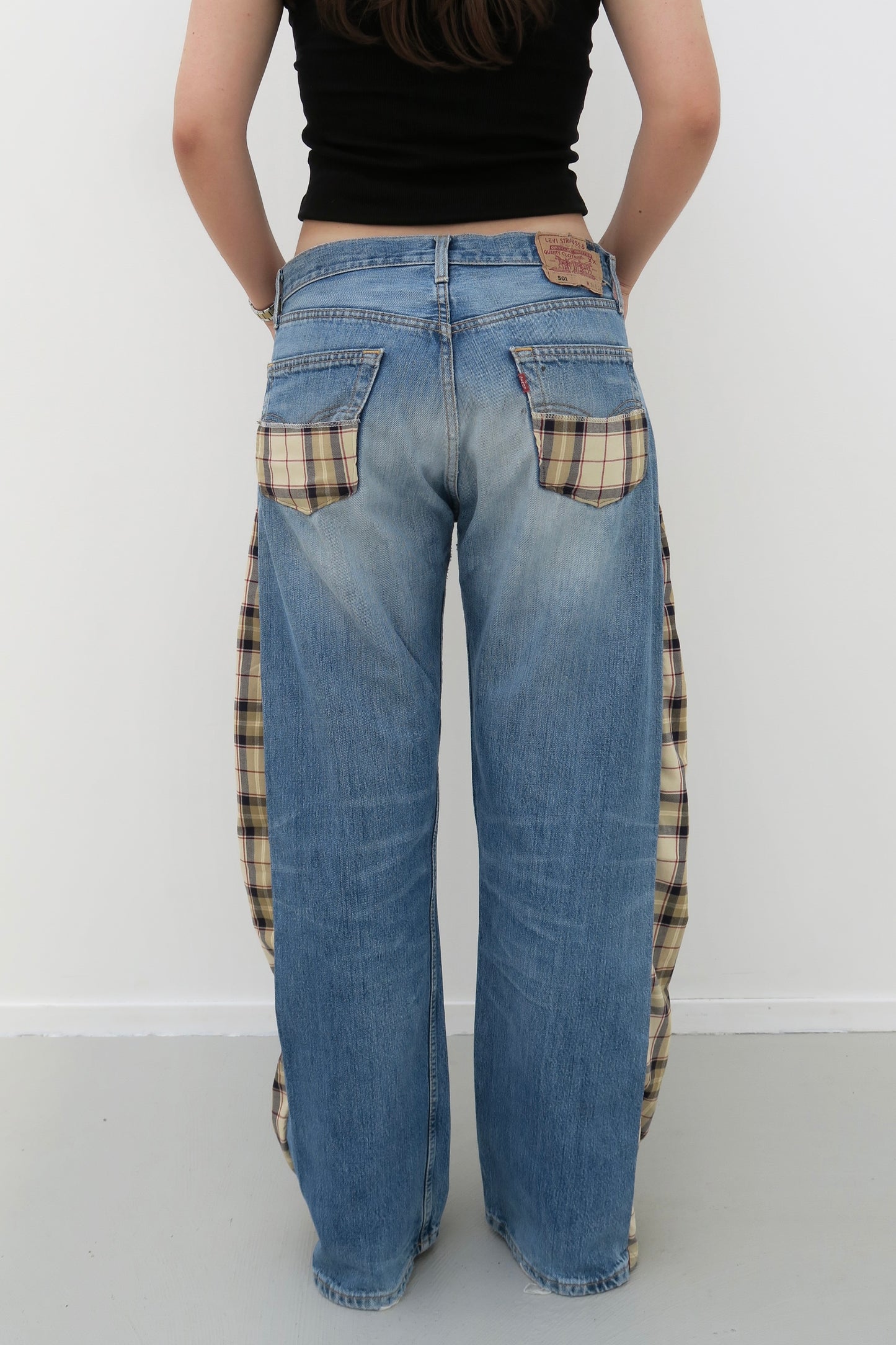 checker - reworked jeans