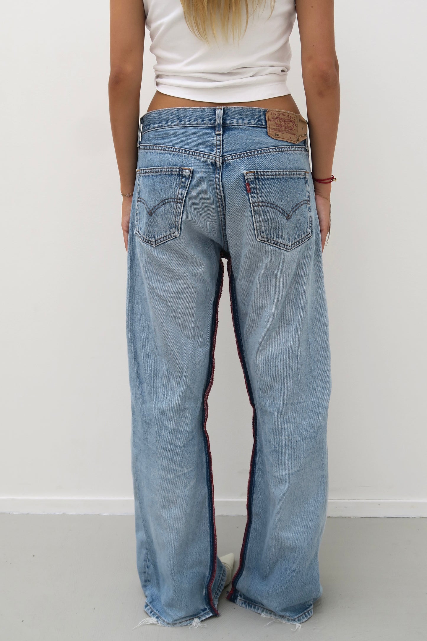 double denim - reworked jeans