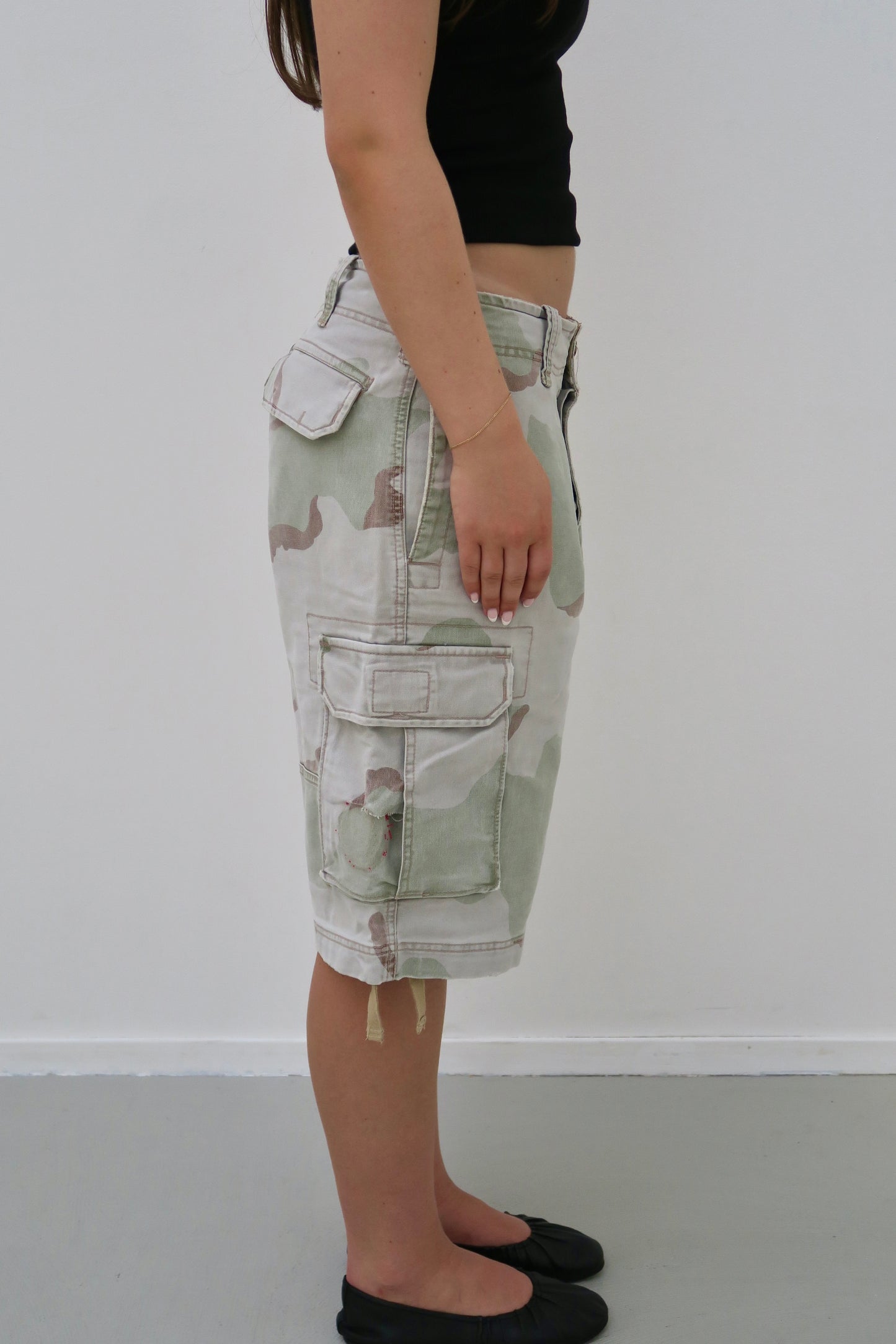 vintage camo jorts
