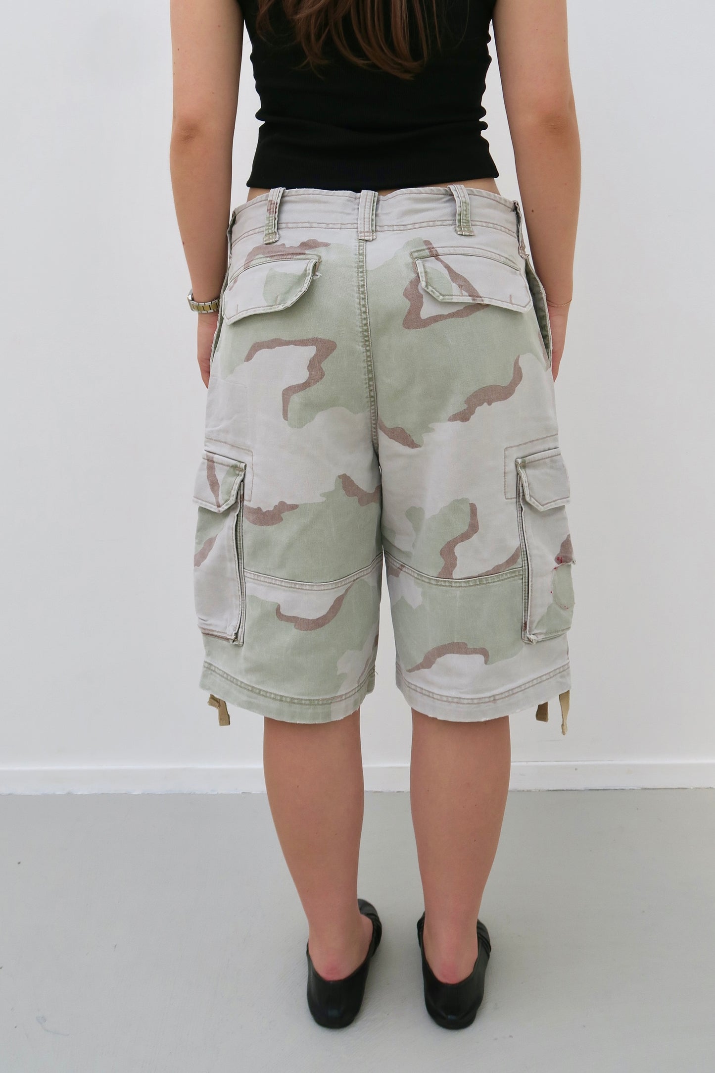vintage camo jorts