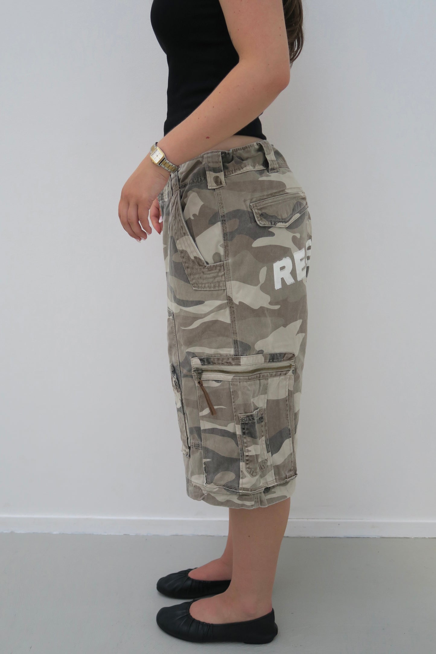 re-editon - vintage camo jorts