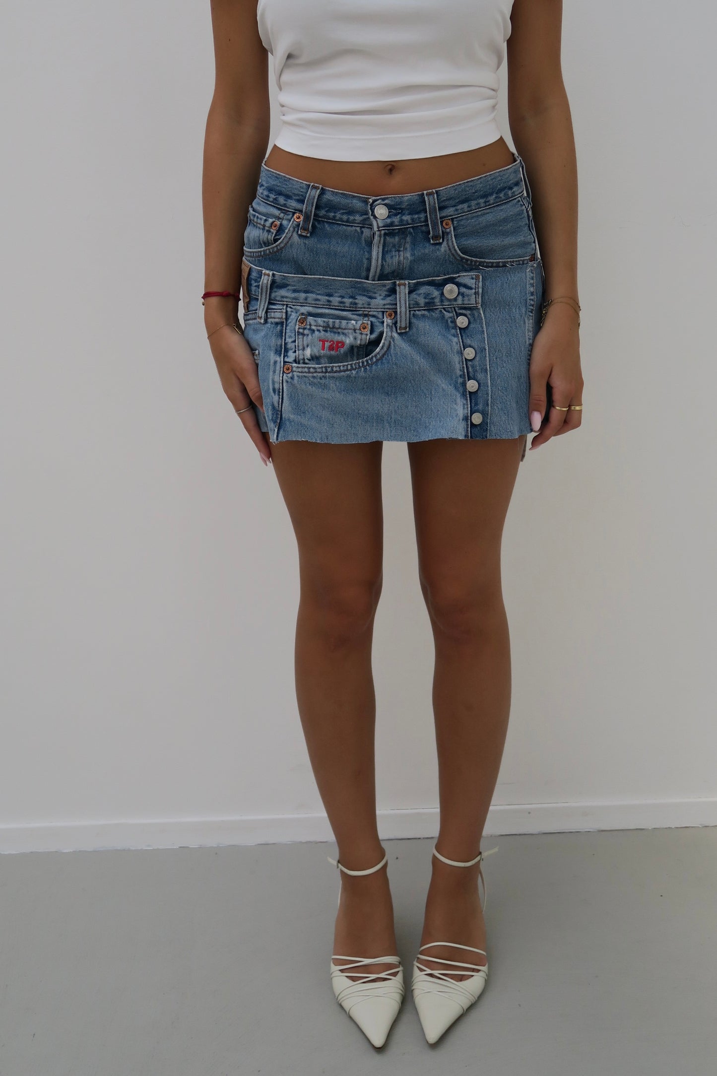 double up - reworked skirt