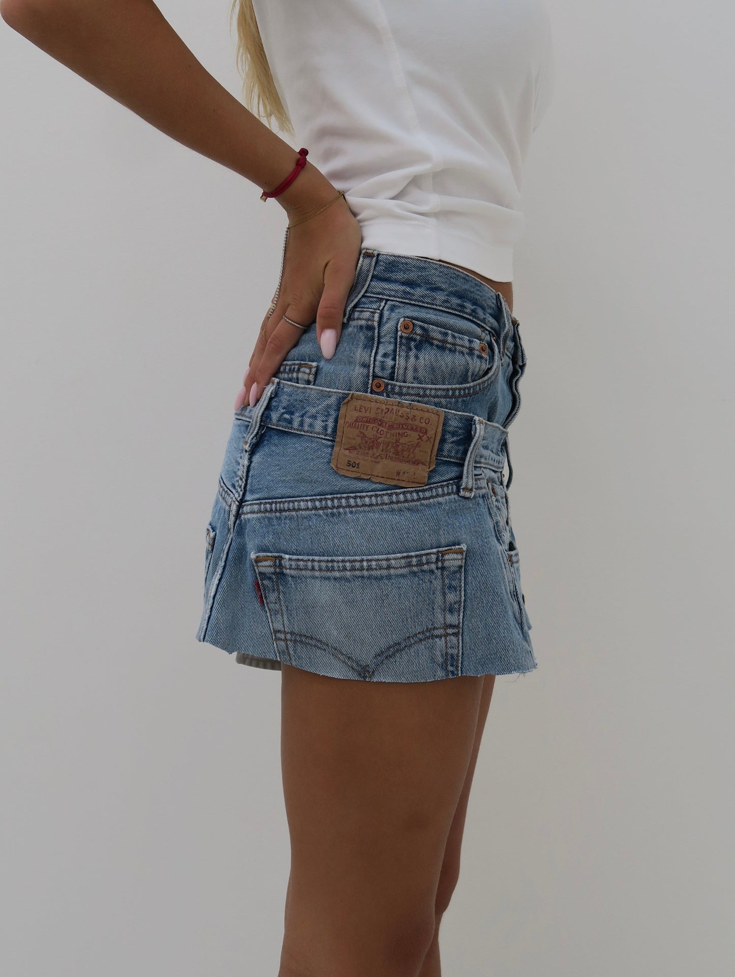 double up - reworked skirt