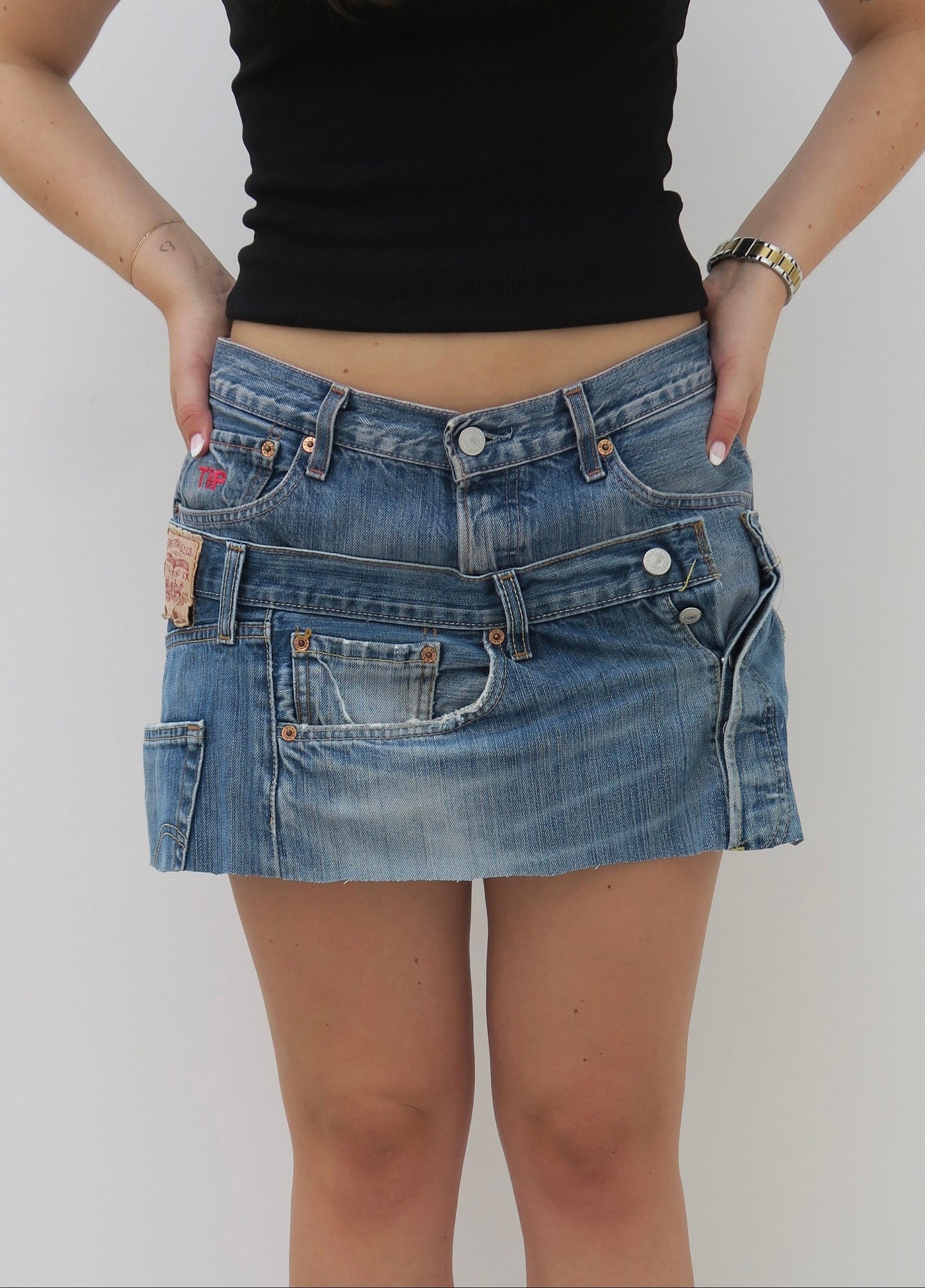 double up - reworked skirt