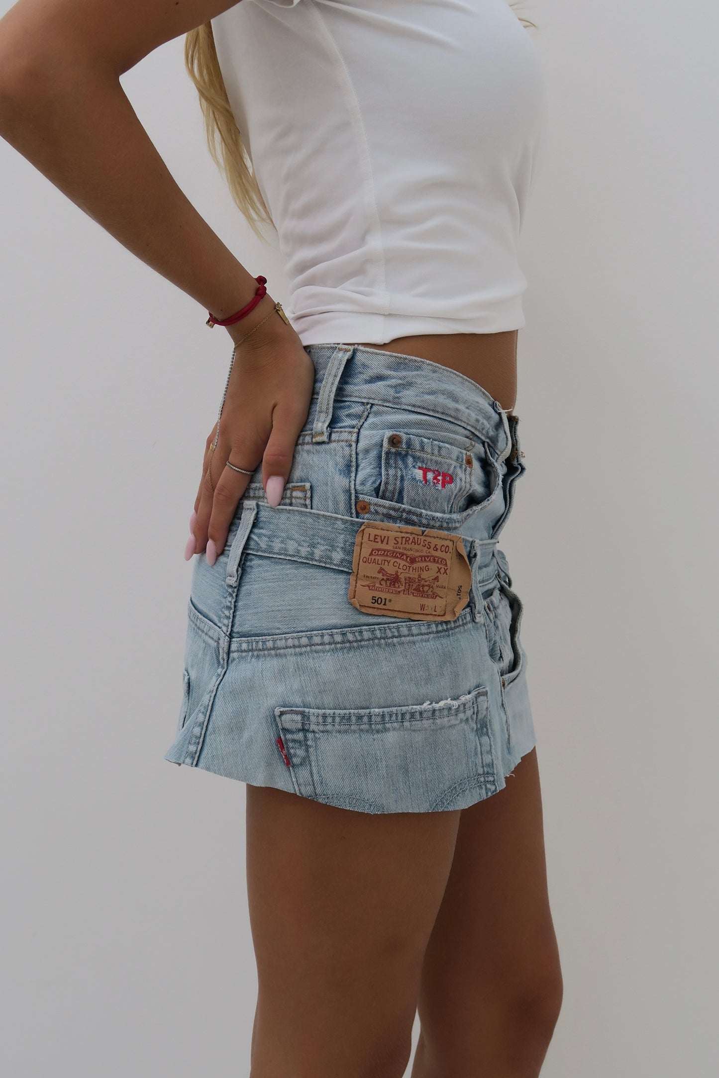 double up - reworked skirt
