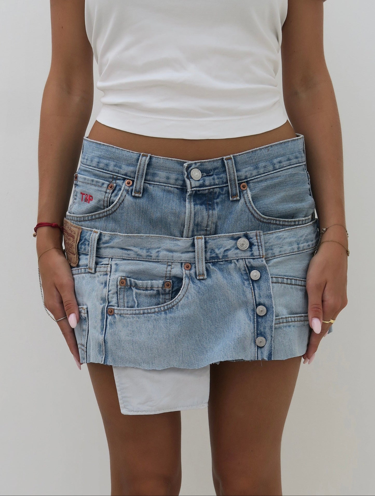 double up - reworked skirt